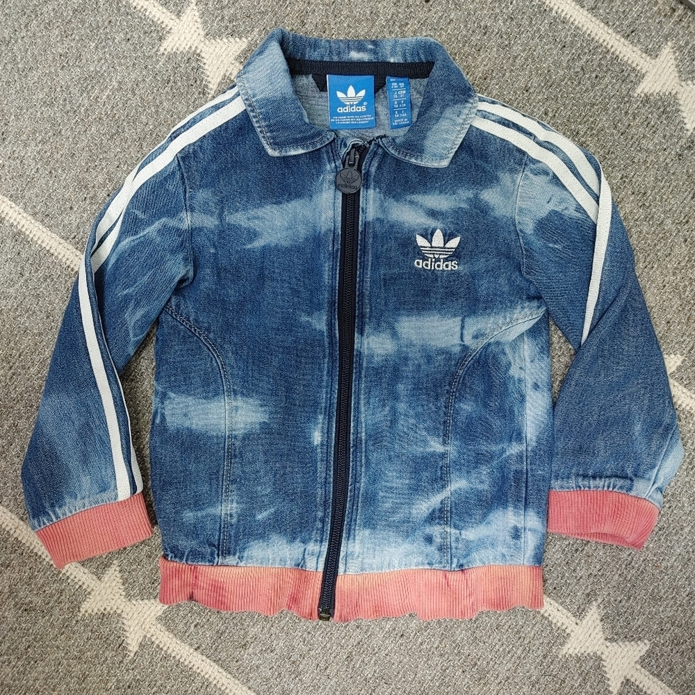 Custom Adidas 3 stripe jacket size 3T